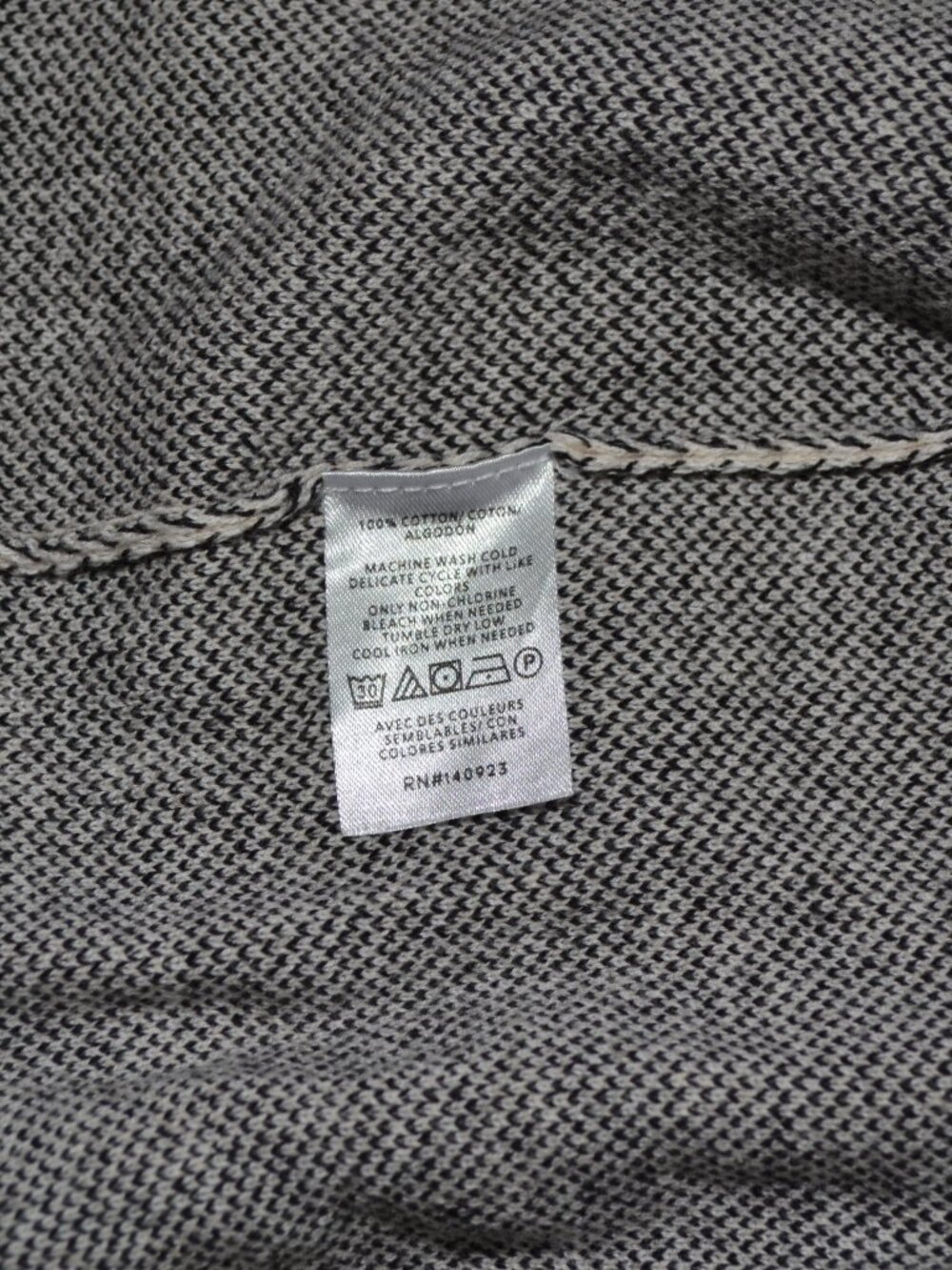 LOFT New Windowpane plaid sweater jacket blazer Cream/black Cotton cardigan L - Picture 8 of 10